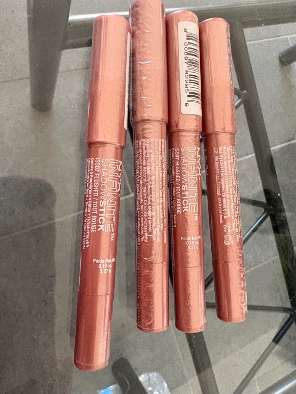 NYX Rose Copper Metallic Shadow Sticks - Set of 4